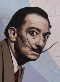 Pintura de dalí en colores